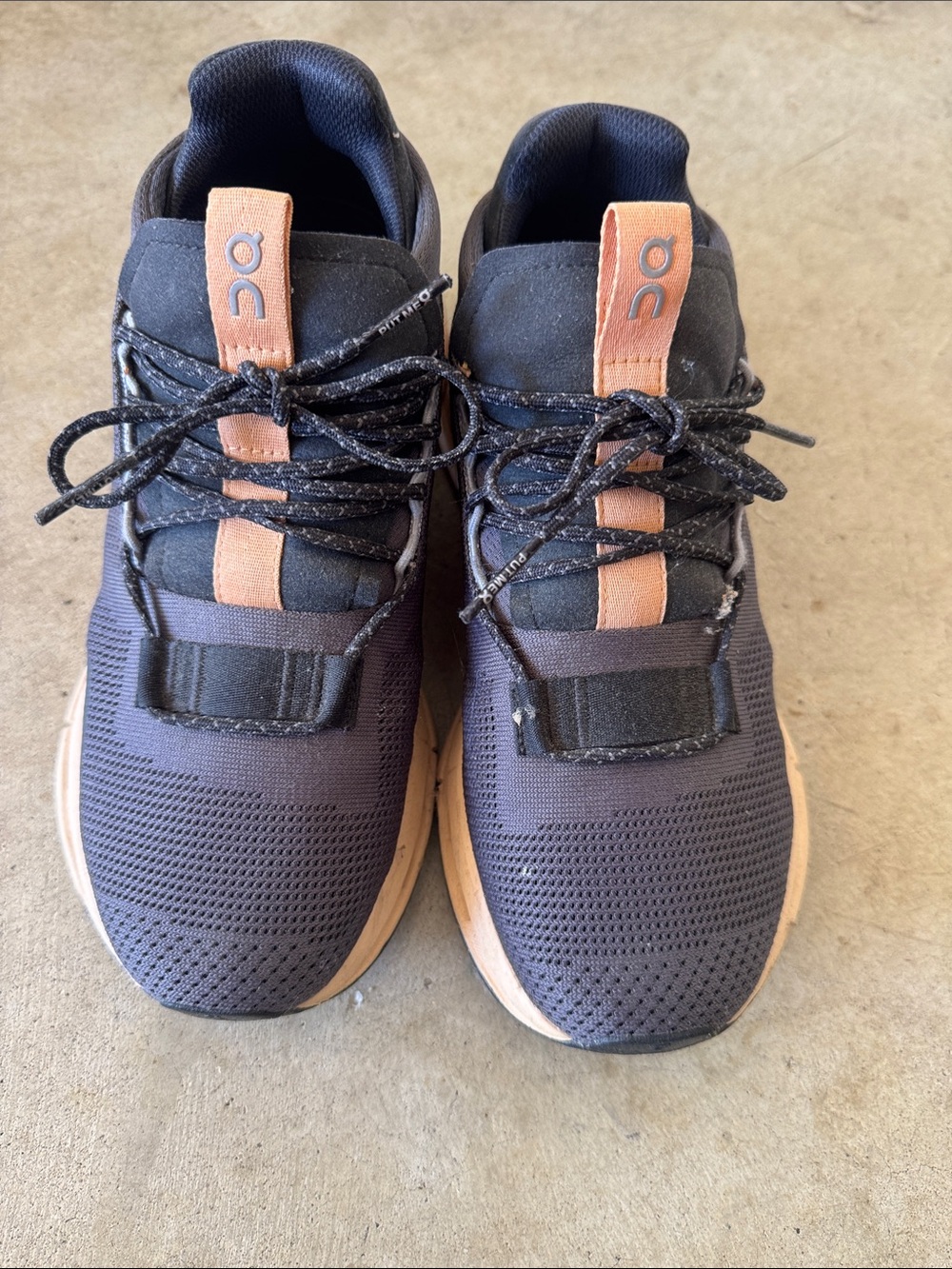 On Running women's black and Tan Athletic Sneakers